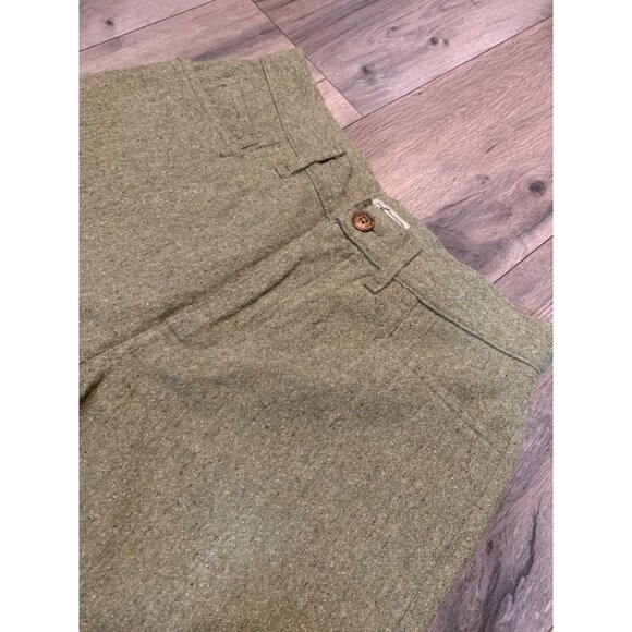 L.L. Bean Women’s 8 32 Med Tall Green Virgin Wool Blend Silk Pants Lined - Picture 4 of 8